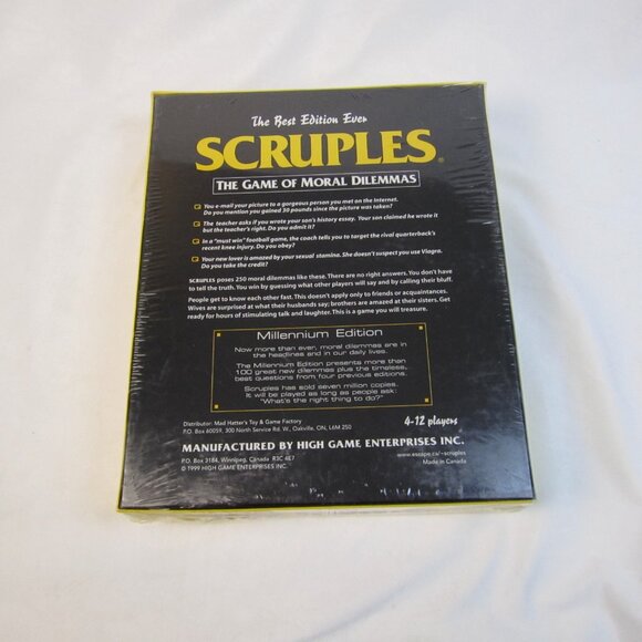 New Sealed A Question Of Scruples Millennium Edition Board Game 1999 - Read Desc - Picture 4 of 9